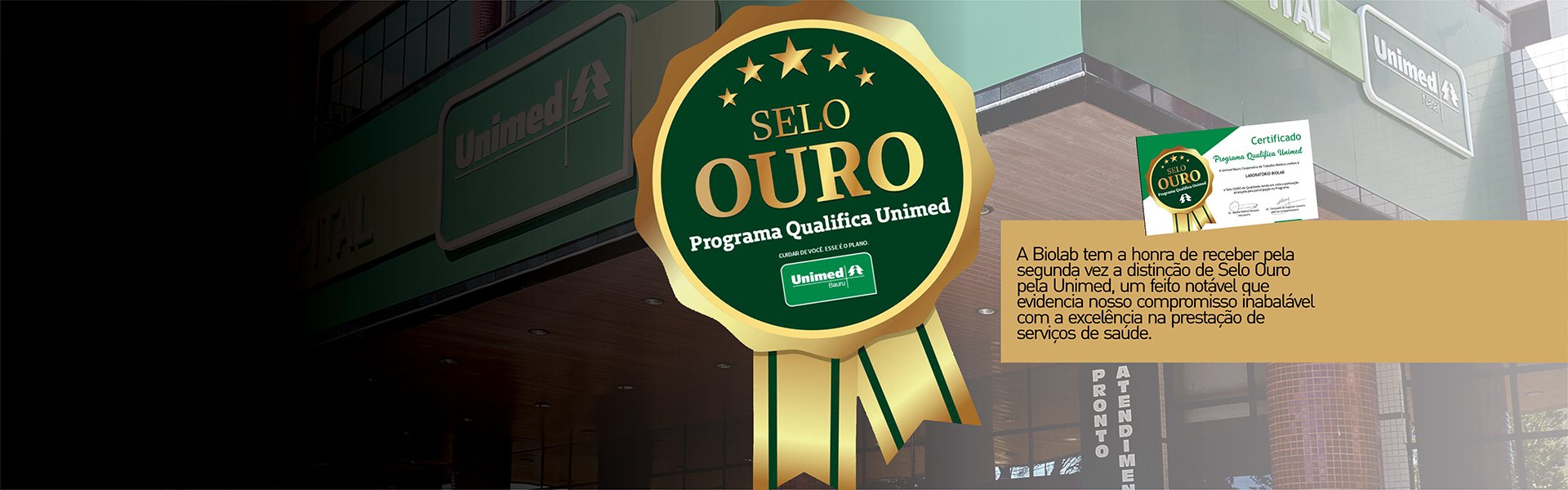 A Biolab &eacute; OURO mais uma vez!