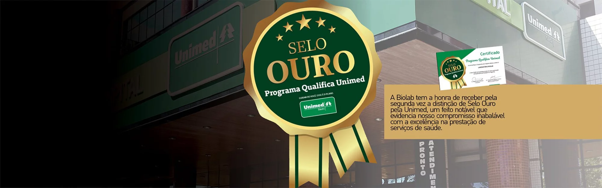A Biolab é OURO mais uma vez!